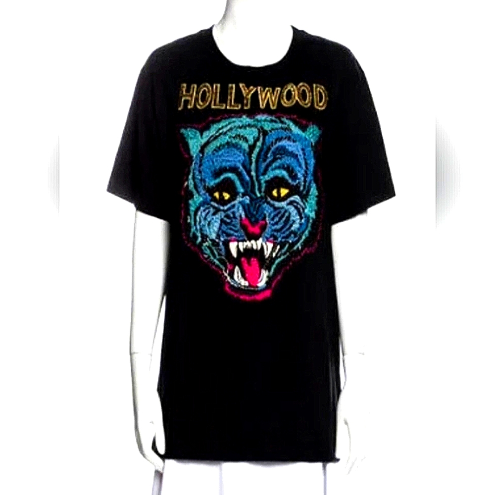 Gucci Appliquéd Cotton-jersey T-shirt - Black size SM